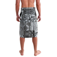 Aloha Vintage Plumeria Hawaiian Tapa Pattern Lavalava Gray Hawaiian Tapa Pattern - Polynesian Pride