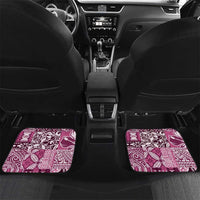 Aloha Vintage Plumeria Hawaiian Tapa Pattern Car Mats Pink Hawaiian Tapa Pattern - Polynesian Pride