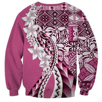 Aloha Vintage Plumeria Hawaiian Tapa Pattern Sweatshirt Pink Hawaiian Tapa Pattern - Polynesian Pride