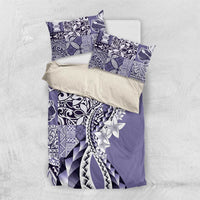 Aloha Vintage Plumeria Hawaiian Tapa Pattern Bedding Set Purple Hawaiian Tapa Pattern - Polynesian Pride