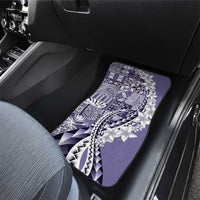 Aloha Vintage Plumeria Hawaiian Tapa Pattern Car Mats Purple Hawaiian Tapa Pattern - Polynesian Pride