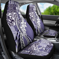 Aloha Vintage Plumeria Hawaiian Tapa Pattern Car Seat Cover Purple Hawaiian Tapa Pattern - Polynesian Pride
