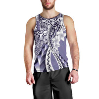 Aloha Vintage Plumeria Hawaiian Tapa Pattern Men Tank Top Purple Hawaiian Tapa Pattern - Polynesian Pride