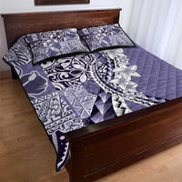 Aloha Vintage Plumeria Hawaiian Tapa Pattern Quilt Bed Set Purple Hawaiian Tapa Pattern - Polynesian Pride