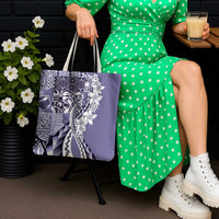 Aloha Vintage Plumeria Hawaiian Tapa Pattern Tote Bag Purple Hawaiian Tapa Pattern - Polynesian Pride