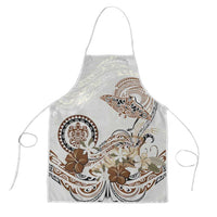 Polynesian Manta Ray Apron Beige Floral Turtle Tattoo - Polynesian Pride