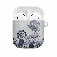 Polynesian Manta Ray AirPods Case Blue Floral Turtle Tattoo - Polynesian Pride