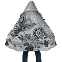 Polynesian Manta Ray Cloak Gray Floral Turtle Tattoo - Polynesian Pride