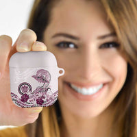 Polynesian Manta Ray AirPods Case Pink Floral Turtle Tattoo - Polynesian Pride