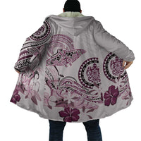 Polynesian Manta Ray Cloak Pink Floral Turtle Tattoo - Polynesian Pride