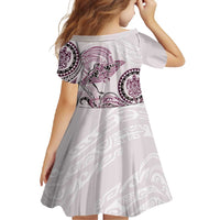 Polynesian Manta Ray Family Matching Summer Maxi Dress and Hawaiian Shirt Pink Floral Turtle Tattoo - Polynesian Pride