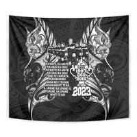 New Zealand Rugby Tapestry Black Haka Dance With NZ Champions History LT9 - Polynesian Pride