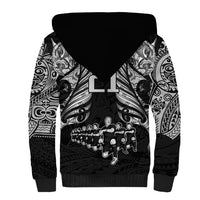 Custom New Zealand Rugby Sherpa Hoodie Black Haka Dance With NZ Champions History LT9 - Polynesian Pride