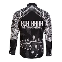 NZ Rugby Long Sleeve Button Shirt Kapa Opango Maori Haka With Years of The All Black Champions LT9 - Polynesian Pride