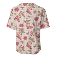 Beige Paniolo Palaka Hawaiian Cowgirl Christmas Baseball Jersey - Polynesian Pride