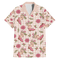 Beige Paniolo Palaka Hawaiian Cowgirl Christmas Family Matching Mermaid Dress and Hawaiian Shirt LT9 Dad's Shirt - Short Sleeve Beige - Polynesian Pride