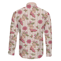 Beige Paniolo Palaka Hawaiian Cowgirl Christmas Family Matching Mermaid Dress and Hawaiian Shirt LT9 - Polynesian Pride