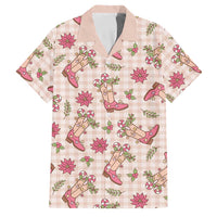 Beige Paniolo Palaka Hawaiian Cowgirl Christmas Family Matching Puletasi and Hawaiian Shirt LT9 Dad's Shirt - Short Sleeve Beige - Polynesian Pride