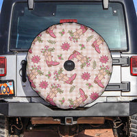 Beige Paniolo Palaka Hawaiian Cowgirl Christmas Spare Tire Cover LT9 Beige - Polynesian Pride