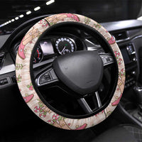 Beige Paniolo Palaka Hawaiian Cowgirl Christmas Steering Wheel Cover - Polynesian Pride
