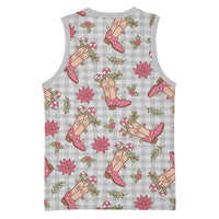 Gray Paniolo Palaka Hawaiian Cowgirl Christmas Basketball Jersey - Polynesian Pride