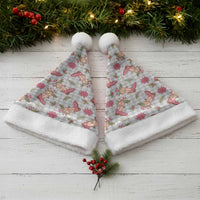 Gray Paniolo Palaka Hawaiian Cowgirl Christmas Santa Hat - Polynesian Pride