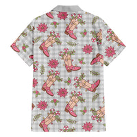 Gray Paniolo Palaka Hawaiian Cowgirl Christmas Family Matching Tank Maxi Dress and Hawaiian Shirt LT9 - Polynesian Pride