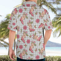 Gray Paniolo Palaka Hawaiian Cowgirl Christmas Hawaiian Shirt LT9 - Polynesian Pride