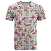 Gray Paniolo Palaka Hawaiian Cowgirl Christmas T Shirt LT9 Gray - Polynesian Pride
