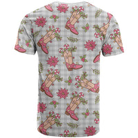 Gray Paniolo Palaka Hawaiian Cowgirl Christmas T Shirt - Polynesian Pride