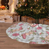 Gray Paniolo Palaka Hawaiian Cowgirl Christmas Tree Skirt - Polynesian Pride