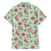 Green Paniolo Palaka Hawaiian Cowgirl Christmas Family Matching Puletasi and Hawaiian Shirt LT9 - Polynesian Pride