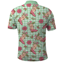 Green Paniolo Palaka Hawaiian Cowgirl Christmas Polo Shirt LT9 - Polynesian Pride