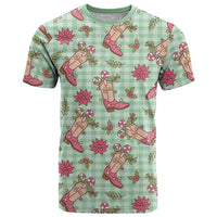 Green Paniolo Palaka Hawaiian Cowgirl Christmas T Shirt LT9 Green - Polynesian Pride