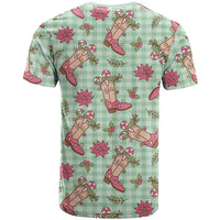 Green Paniolo Palaka Hawaiian Cowgirl Christmas T Shirt LT9 - Polynesian Pride