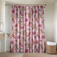 Pink Paniolo Palaka Hawaiian Cowgirl Christmas Bathroom Set - Polynesian Pride