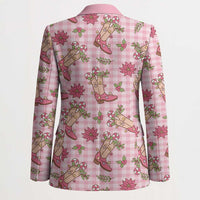 Pink Paniolo Palaka Hawaiian Cowgirl Christmas Blazer - Polynesian Pride
