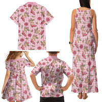 Pink Paniolo Palaka Hawaiian Cowgirl Christmas Family Matching Tank Maxi Dress and Hawaiian Shirt LT9 - Polynesian Pride