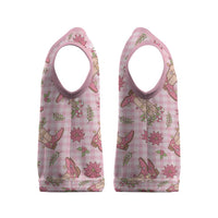 Pink Paniolo Palaka Hawaiian Cowgirl Christmas Knitted V-Neck Vest - Polynesian Pride