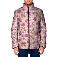 Pink Paniolo Palaka Hawaiian Cowgirl Christmas Padded Jacket - Polynesian Pride