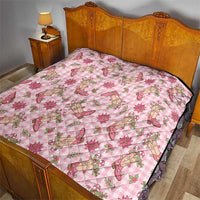 Pink Paniolo Palaka Hawaiian Cowgirl Christmas Quilt - Polynesian Pride
