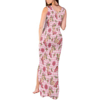 Pink Paniolo Palaka Hawaiian Cowgirl Christmas Tank Maxi Dress - Polynesian Pride