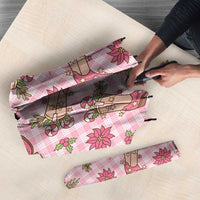 Pink Paniolo Palaka Hawaiian Cowgirl Christmas Umbrella - Polynesian Pride