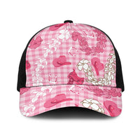 Paniolo Palaka Hawaiian Cowgirl Baseball Net Cap LT9 One Size Black Pink - Polynesian Pride