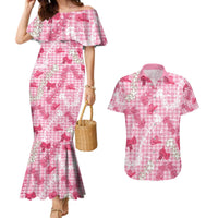 Paniolo Palaka Hawaiian Cowgirl Couples Matching Mermaid Dress and Hawaiian Shirt - Polynesian Pride