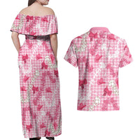 Paniolo Palaka Hawaiian Cowgirl Couples Matching Off Shoulder Maxi Dress and Hawaiian Shirt - Polynesian Pride