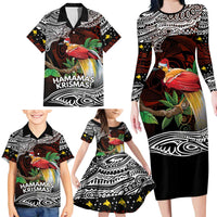 Papua New Guinea Christmas Family Matching Long Sleeve Bodycon Dress and Hawaiian Shirt LT9 - Polynesian Pride