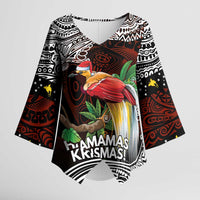 Papua New Guinea Christmas Kimono Sleeve Blouse - Polynesian Pride