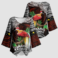 Papua New Guinea Christmas Kimono Sleeve Blouse - Polynesian Pride