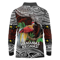 Papua New Guinea Christmas Long Sleeve Polo Shirt - Polynesian Pride